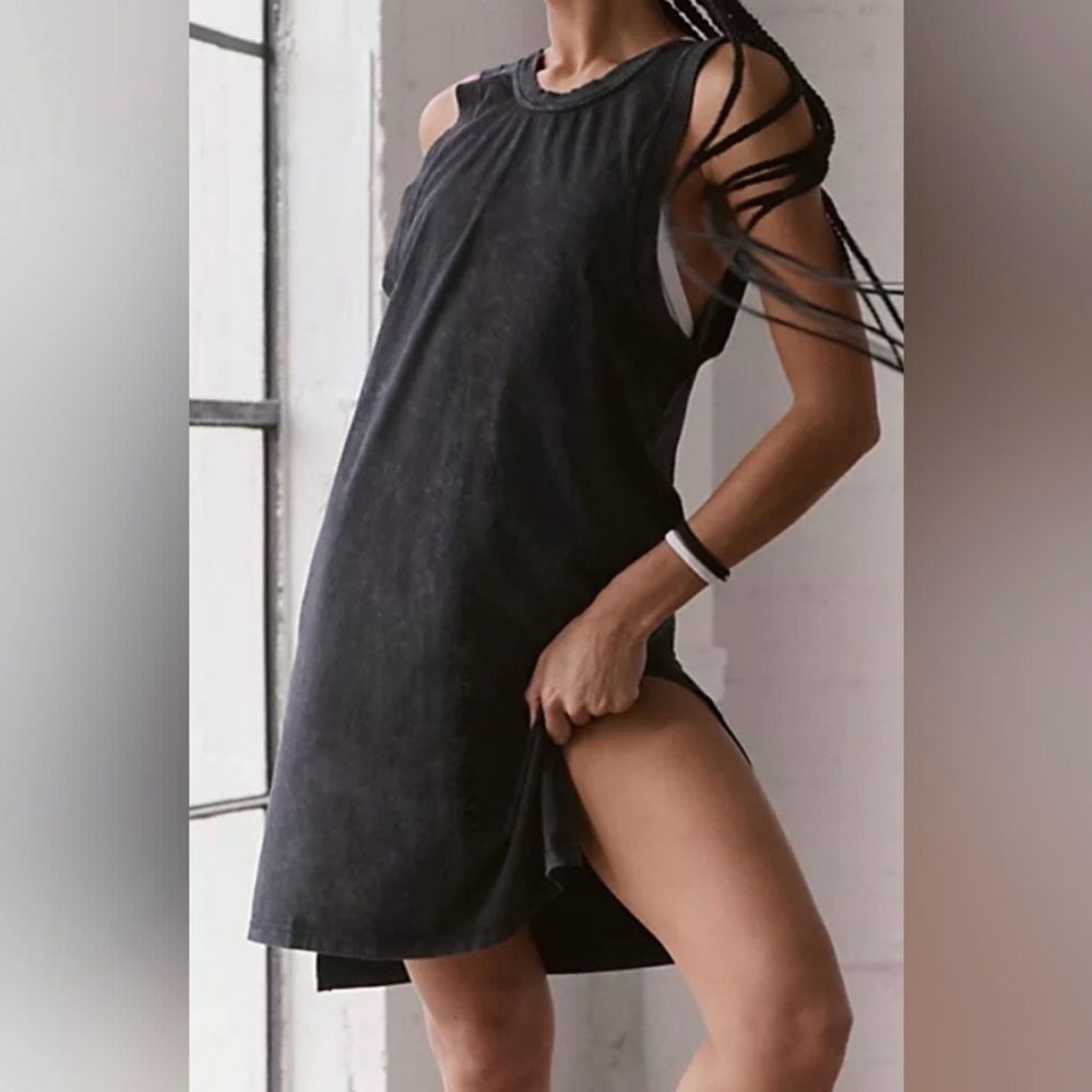 FP Movement Hot Shot Tunic Tank in Washed Black